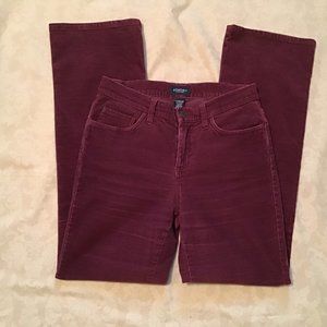 SONOMA 5 Pocket Bootcut Mid-Rise Corduroy Jeans/Pants Size 4 Average BURGUNDY